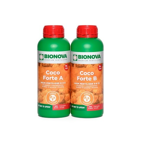 BIONOVA COCO FORTE A PLUS B 1L - engrais minéral ultra-concentré pour culture sur substrat coco