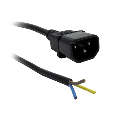 Câble IEC mâle C14 - 3 fils - 2m
