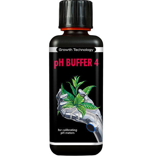 pH Buffer 4 Growth Technology - 300ml : solution d'étalonnage pour pH-mètre de solution nutritive. Utile culture en hydroponie.