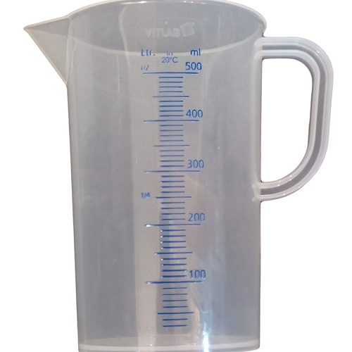 Verre doseur en PVC gradué de 0 à 500ml