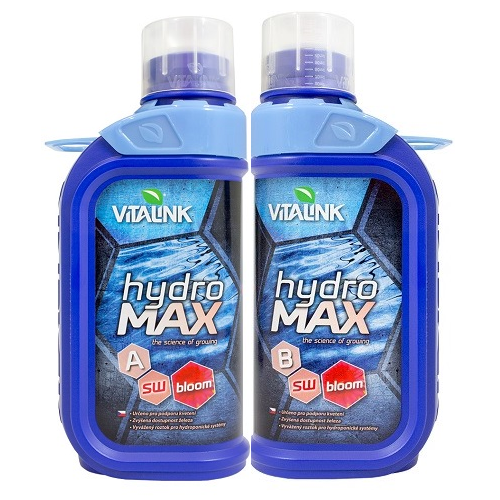 HYDRO MAX A+B SW 1L VITALINK - engrais liquide floraison hydroponie eau douce