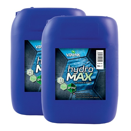 HYDRO MAX GROW A+B SW 10L VITALINK - engrais liquide de croissance en deux partis spécial hydroponie