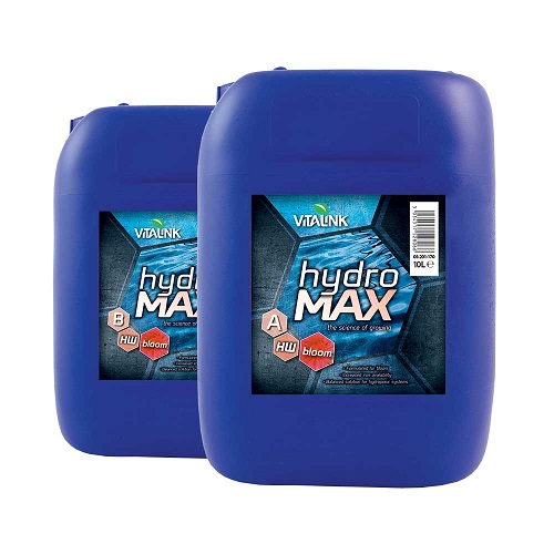 HYDRO MAX BLOOM A+B HW 10L VITALINK - engrais liquide floraison eau dure hydroponie