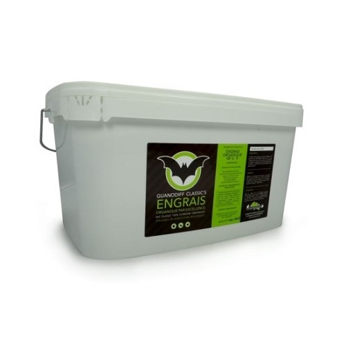 GUANODIFF CLASSICS 6.2KG 10L - engrais organique d'excellence à base de guano de chauve souris