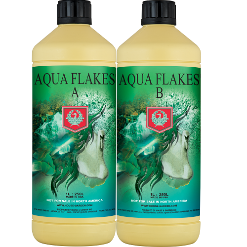 AQUAFLAKES A+B 1L HOUSE AND GARDEN - engrais hydroponie systèmes fermés et DWC