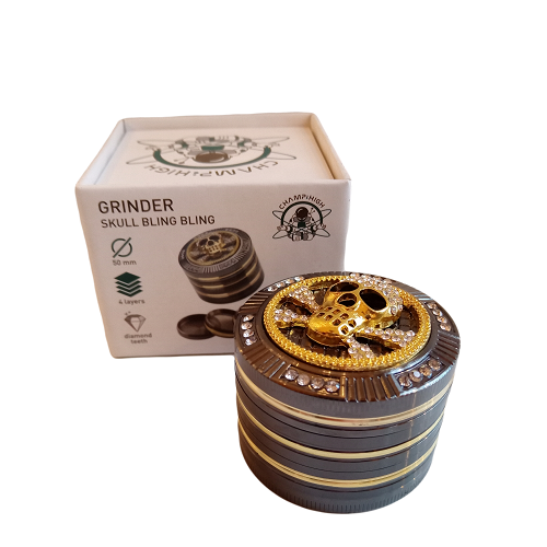 Grinder Skull Bling Bling 50mm 4 parties