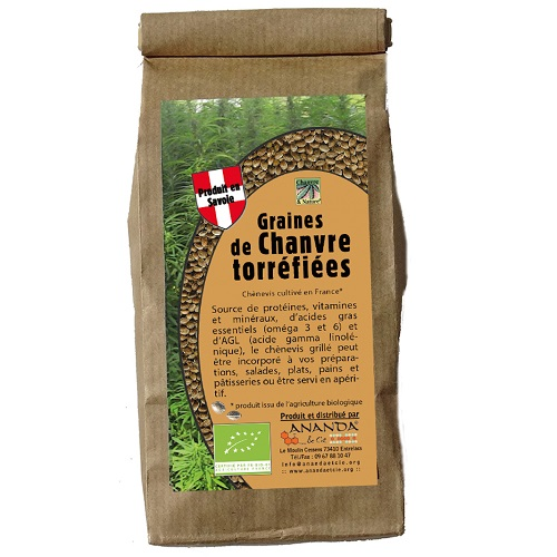 Graines de chanvre torréfiées en sachet 200g - label ECOCERT - ANANDA