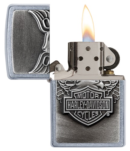 ZIPPO IRON EAGLE HARLEY DAVIDSON VUE OUVERT