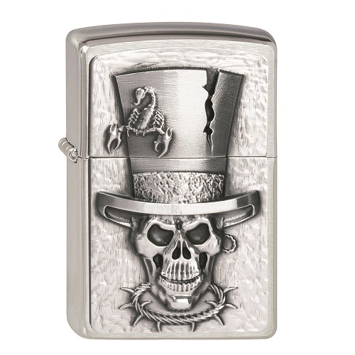 ZIPPO SKULL TOP HAT - briquet à essence