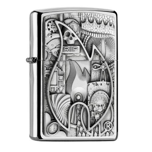 Zippo Checked - briquet à essence - Jardins Alternatifs